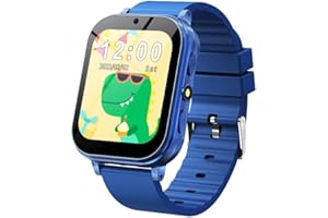 ABUBU SmartWatch para Niños y Niñas, Reloj Inteligente, Fasion, 3 a12 Años, 31 Juegos, Cámara, Grabadora, Calculadora, Despertador y HD Pantalla Táctil, Regalos para Niños y Niñas, Kids A18 (Azul)