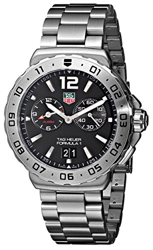 TAG Heuer Men Analogue Watch with Black Dial Analogue