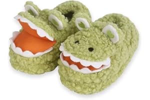 FUNCOO PLUS Kids Slippers for Boys Girls Winter Home Shoes Toddler Warm Indoor Shoes Slip-On Comfy Non-Slip House Slippers