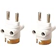 2 Pin Bulb Holder Parallel Adapter with Plug and Light Socket 2 Pieces Multi Pendant Adapter Multi Outlet Plug Brass Connector