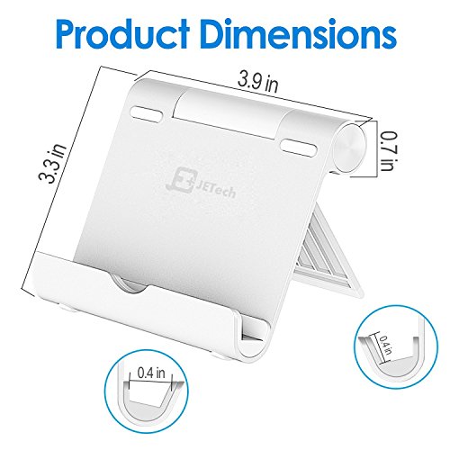 iPad Ständer, JETech Multi-Angle Mini Portable haltbare Aluminium Tablet Ständer Halter für Apple iPad Air/Mini, iPhone 6s/6/5/4, Samsung Galaxy Tab, Samsung Galaxy S6 S5 S4, Anmerkung 5/4/3/2, E-Readern und Smartphones – 2061 - 2