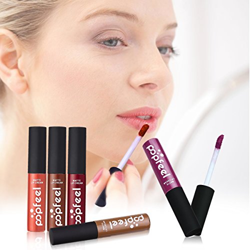 DE’LANCI Lippenstift Gloss Set 12x Matt Lippenstift, Wasserdichtes,Mit Aufbewahrungstasche, #01- #12 - 3