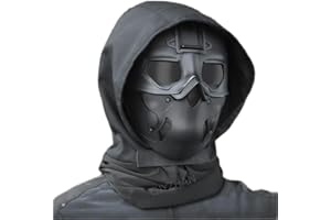 QJYZHAN Airsoft Masque Tactique Militaire CS De Protection Paintball Double Mode Capot Masque Masque Balaclava RéglablePpour Les Sports De Plein Air Cosplay Costumes Tournage De Films