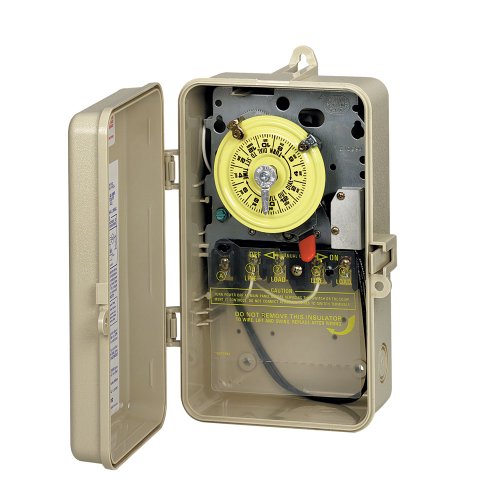 Intermatic T104P201 DPST Time Switch In Plastic Enclosure Garden, Lawn, Supply, Maintenance