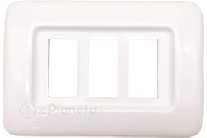 TOT ELECTRIC Placche prese interruttori frutti elettrici supporti compatibili con bticino Magic (Placca bianca 3 posto x 2pz)