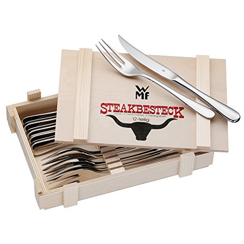 WMF Steakbesteck 12-teilig Steakgabel Steakmesser