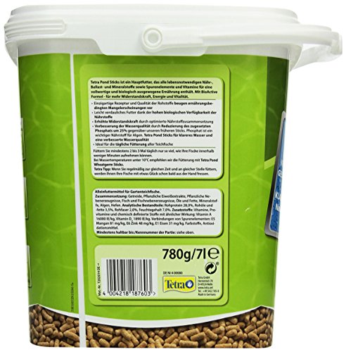Tetra Pond Sticks (Hauptfutter für alle Gartenteichfische in Form von schwimmfähigen Sticks), 7 Liter Eimer - 5
