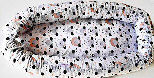 Preisvergleich Produktbild Babynest, multifunktionales Kuschelnest für Babys und Säuglinge, Nestchen, Reisebett, 100% Baumwolle, antiallergisch, UE