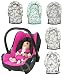 UNIVERSAL Infant \ Baby \ Toddler car seat , stroller head support pillow (Soft Cotton) (Butterfly/grey)