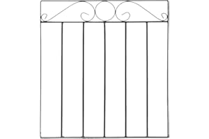 GRANGEWOOD FENCING SUPPLIES LTD 770mm Wide x 850mm high Black Wrought Iron Swirl Top Pedestrian Garden Gate