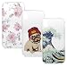 Produktbild Hülle für iPhone XR, 3X Gemalt Handyhülle Case, Silikon Schale Schutzhülle Handytasche Crystal Clear Durchsichtig Cover in Rotkäppchen + Wellen + Rosen