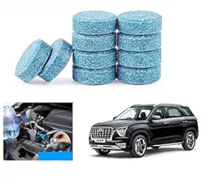 Asryd Car Wiper Detergent Effervescent Tablets Auto Windshield Cleaner Glass Tablets| Better Visibility | Safer Driving | Made in India | for Hyundai Alcazar (10 Tablets), Sky Blue