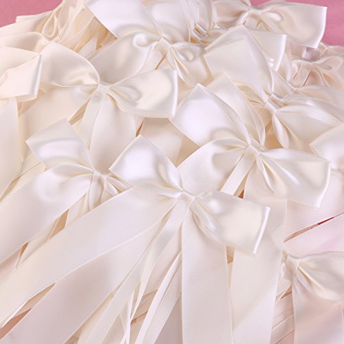 OUNONA 50pcs Autoschleifen Hochzeit Antennenschleifen Dekoration für Hochzeit - 3