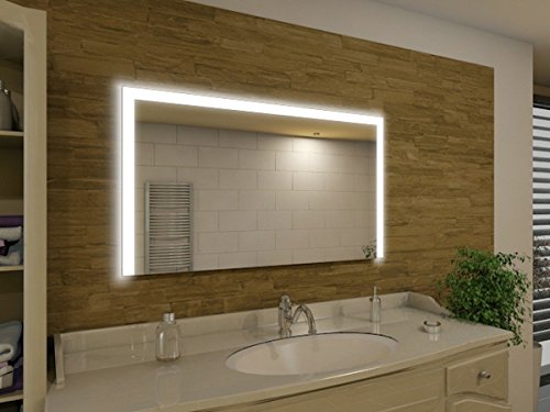 Badspiegel mit Beleuchtung Kadi M314L3: Design Spiegel für Badezimmer, beleuchtet mit LED-Licht, modern – Kosmetik-Spiegel Toiletten-Spiegel Bad Spiegel Wand-Spiegel - 3