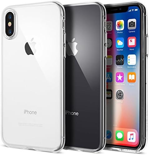 CaseTek iPhone X Case, Crystal Clear Soft Silicone TPU Case and Screen Protector for iPhone X/iPhone 10 Cover [Transparent][5.8"], TM