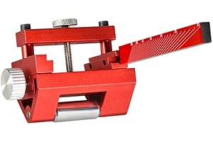 NS JUVYIG N&S Juvyig Guide d'affûtage - Support d'affûtage de pierre à aiguiser pour le travail du bois - Aiguisoir à angle réglable pour ciseaux et rabots (rouge)