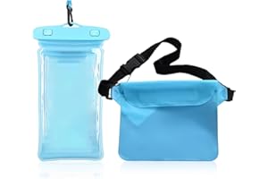 GILWUMO 2 Pcs Pochette Étanche Téléphone,Pochette Etanche Smartphone,Sac Etanche Telephone Portable Etui Pochette Imperméable avec Sangle Réglable,Plage Accessoire pour Nage Pêche Kayak Natation Rafting Surf