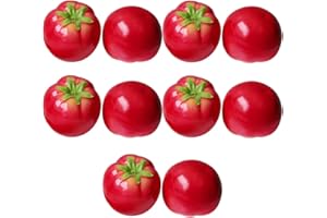 Lorigun Simulazione di pomodori artificiali Simulazione di foto di verdure artificiali Decorazione per la casa X 10Pcs