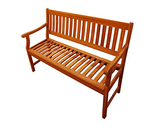 SAM® Akazie-Sitzbank New Jersey, massive Gartenbank für bis zu 2 Personen, Holzbank mit Armlehnen, ideal für Garten Terrasse Balkon und Wintergarten, FSC® 100% zertifiziert - 2