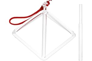 MILISTEN 1 Set Crystal Singing Pyramid Quartz Healing Hand Percussion Musical Instrument Yoga Bowl with Crystal Striker For Sound Healing Meditation As Shown