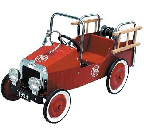 antique pedal car fire truck