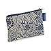 Blue Badge Company Padded Cotton Zip Up Cosmetic Purse with Waterproof Lining, Small William Morris Marigold Indigo Print