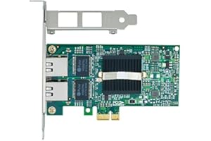 Jeirdus Intel 82575 Chips PCI Express PCI-e Gigabit Dual 2 RJ45 Port Network Card NIC 10/100/1000Mbps Server Lan Adapter