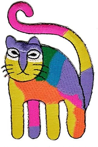 Colourful Cat Iron On Patch Applique