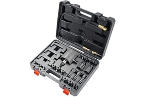 HEYOUTH 24 Piezas Extractor de Inyectores Diésel,Inyector diésel Extractor de inyectores neumáticos, con Adaptador,Herramienta Extractora de Inyectores Diesel,para Motores Diesel