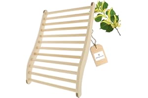 HOFMEISTER HOLZWAREN HOFMEISTER® Très grand support dorsal ergonomique pour bancs de sauna en bois de tilleul - Idéal comme cadeau pour les amateurs de sauna ! Convient pour les saunas en tonneau et les cabines de sauna