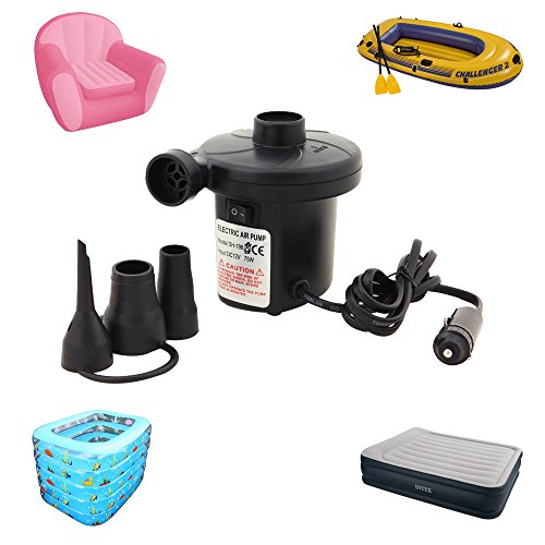 Preisvergleich Produktbild Tera® Elektrische Luftpumpe Kompressor 12V für Schlauchboote Luftmatratzen Planschbecken