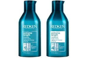 Redken Kit de soin pour cheveux longs et forts, anti-casse, avec biotine, Extreme Length 300 ml et après-shampoing 300 ml