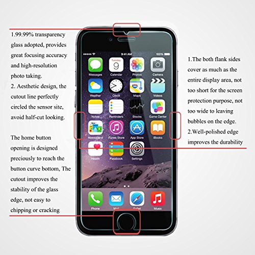 iPhone 8 7 6s 6 Screen Protector,[4.7]by Ailun,Tempered Glass,3D Touch Compatible,2.5D Edge,Anti-Scratch,Case Friendly-Siania Retail Package