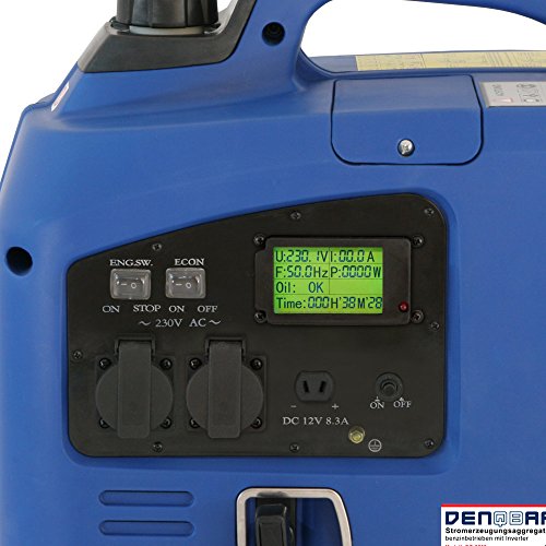 DENQBAR 2,2 kW Inverter Stromerzeuger Notstromaggregat Stromaggregat Digitaler Generator benzinbetrieben DQ2200 - 4