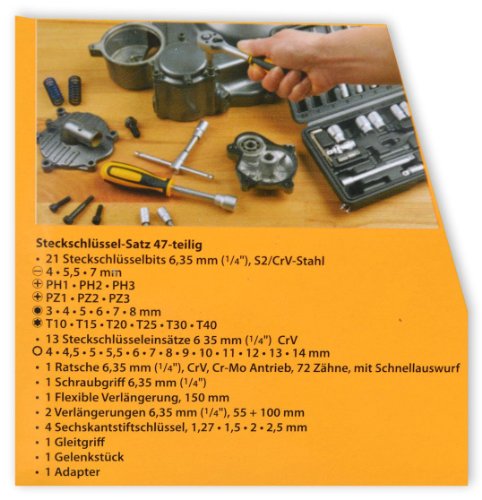 Steckschlüsselsatz Profi-Set im Werkzeugkoffer – Steckschlüssel - 2