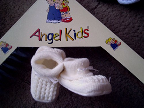 BABY KNITTED BOOTIES BOYS GIRLS SOCKS NEWBORN BOOTEES S 0-3 mths APPROX (Cream)