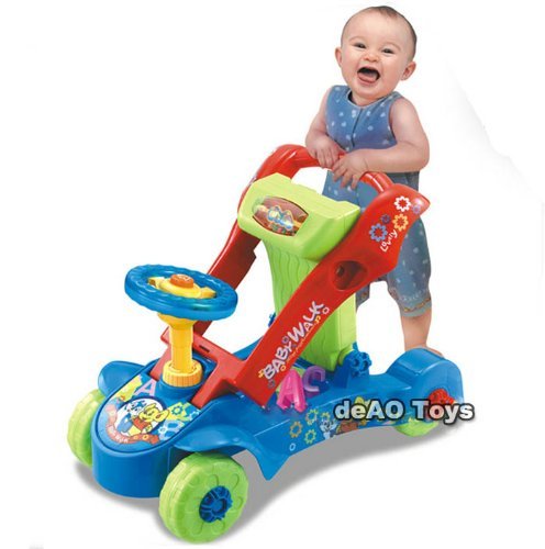 (BLC-B) deAO 3 IN1 Baby Walker / Ride-on Car / Shape Sorter (BLUE)