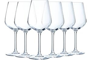 Luminarc - Collection Vinetis - 6 verres à pied 40 cl - Design moderne et élégant - Fabriqués en France - Emballage renforcé
