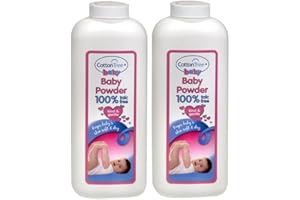 AK COMMERCE Baby Powder | Newborns & Sensitive Skin | 100% Talc-Free, Medicated, Soothing Baby Talcum Powder | 2 x 280g | Clinically Proven & Medicated Talc | Talcum Powder | Baby Care Essentials | Cotton Tree