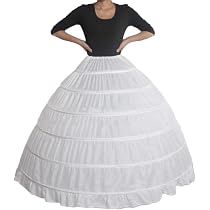 Jupon Crinoline 4 Cerceaux Pour Robe De Mariée | Taille EU 32-46, Longueur ~100 Cm | En Taffetas, Ajustable, Dentelle