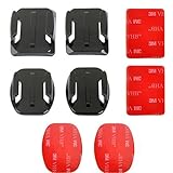 Incluye 2 piezas de soportes adhesivos curvados y 2 piezas de soportes adhesivos planos que garantizan que la cámara se mantiene estable en un casco u otra superficie plana curvada. Compacto y portátil, te hace tomar fotos más cómodamente en cualquier momento y en cualquier lugar.