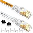 JONIFUN 5m Cat 7 Ethernet Cable - Fastest Cat7 Flat Ethernet Patch Cables 750Mhz 10GB - Internet Cable for Xbox,PS4,PS3,Modem