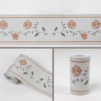 LoveFaye Vintage Rose Wallpaper Border Self Adhesive Wall Covering