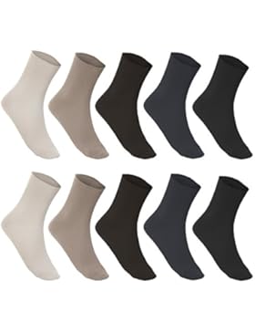 10 PAAR DAMEN DIABETIKER SOCKEN OHNE GUMMI + GEMISCHT + 100% BAUMWOLLE + 35 36 37 38 39 40 41 42 + WOW