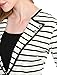 Allegra K Women Notched Lapel Striped Blazer Jacket XS (UK 4)