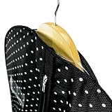 Atmungsaktiver Kleidersack – schwarz-weiß gepunktet – 152 cm – Hangerworld - 3
