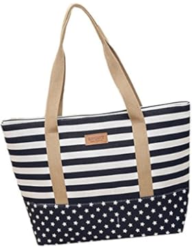 Damen Shopper Bag Canvas Tasche Henkeltasche für Studenten 35*12*31 CM