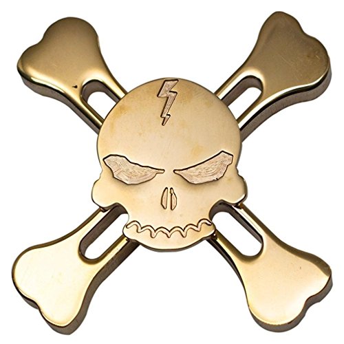 Hand Fidget Spinner,Omiky EDC Quadri Fidget Spinner Skull and Crossbones Finger Groy Toy for SBDX ADD ADHD Anxiety Autism Suffers (Gold) Hand Fidget Spinner,Omiky EDC Quadri Fidget Spinner Skull and Crossbones Finger Groy Toy for SBDX ADD ADHD Anxiety Autism Suffers (Gold)