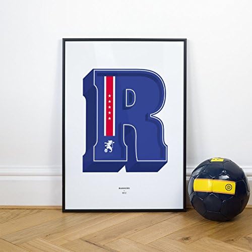 R is for Rangers, Football Typography Print