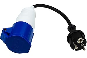 PAYMALI Adattatore CEE da spina Schuko a presa CEE Interbosch/Benson 230 V/16 A 000641